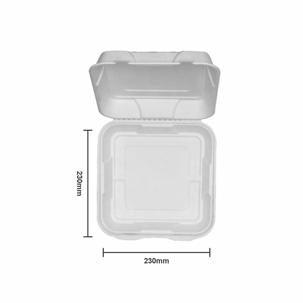 9x9 Disposable Clamshell 100 Dimention