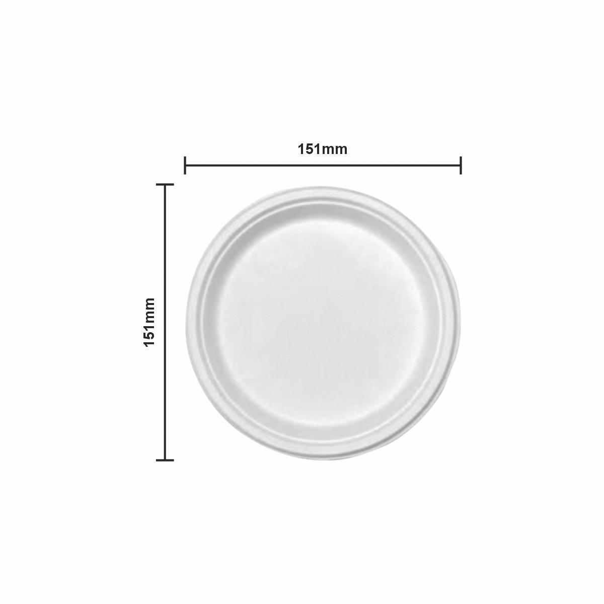 Sustainable Disposable Plates 6 Inch Dimention